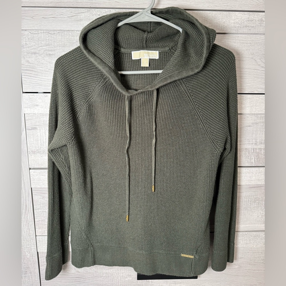 Michael Kors Women's olive Green Knit hoodie